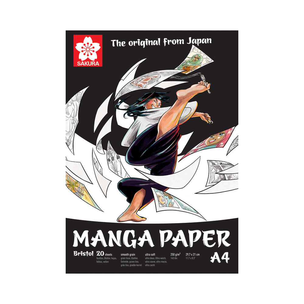 Sakura Bloc Manga A4 Papier – Bristol-Papierblock Für Illustration, Comic & Manga